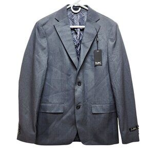 Michael Kors Mens Suit Jacket Gray Blazer Two-Button Classic Fit Size 38R L
